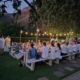Summers at Harvest Table Bistro calls for long tables with fairy lights (in the garden)